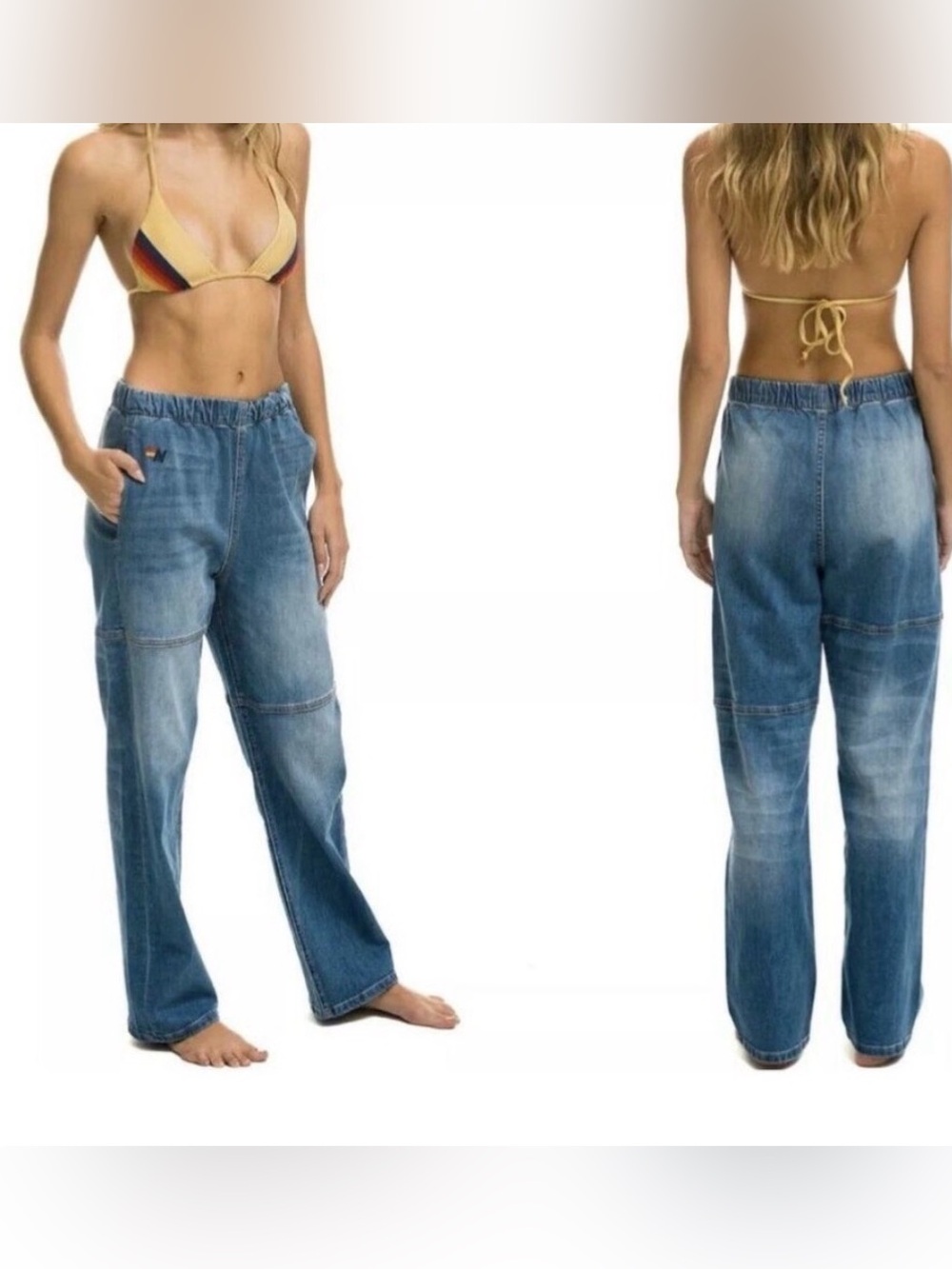 Aviator Nation Mid-Rise Rancher Jeans ⚡️Tailored Rope Belt Waist⚡️ Medium - Picture 2 of 8
